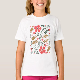 T-shirt Paix, Amour et Fleurs – Tee Floral