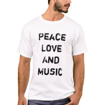 T-Shirt Paix Amour et Musique