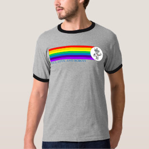 T-shirt Paix, amour et robots