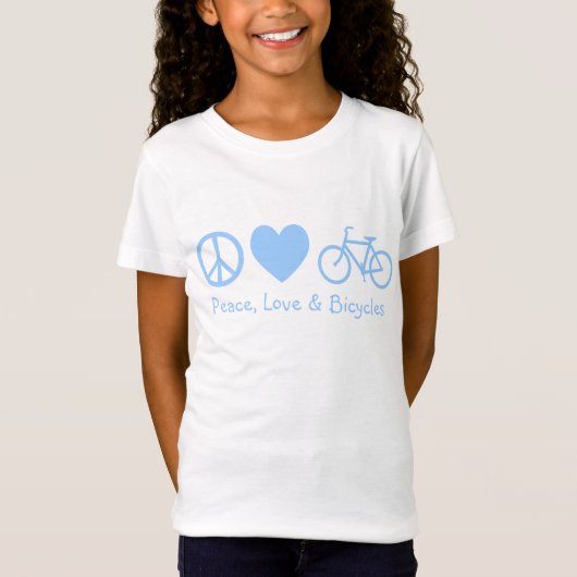T-Shirt Paix, amour et vélos (Devant)