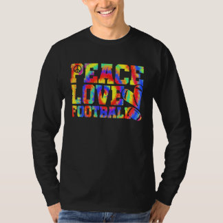 T-shirt Paix Amour Football Américain Femmes Hommes Hippi