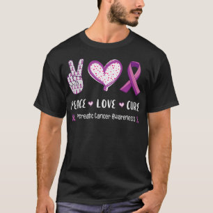 T-shirt Paix Amour guérir sensibilisation au cancer du pan