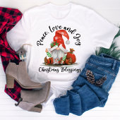 T-shirt Paix, Amour & Joie, Blessures Gnomes de Noël migno