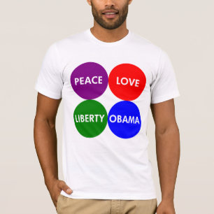T-shirt Paix. Amour. Liberté. Obama. Chemise des syndicat