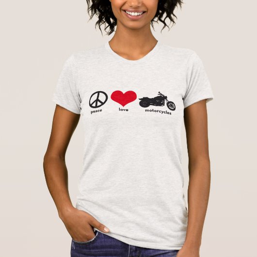 T-shirt Paix • Amour • Motos (Devant)
