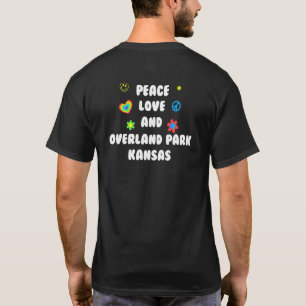 T-shirt Paix Amour Overland Park Kansas Patriotique Ks Pat