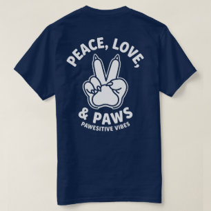 T-shirt Paix Amour & Pattes Vibes Positives Amateur de Chi