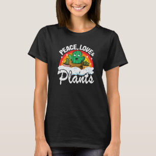 T-shirt Paix Amour & Plantes Cactus Arc-en-ciel Paysagiste