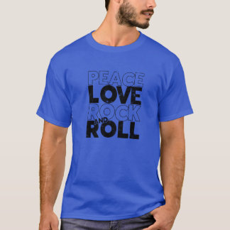 T-shirt Paix Amour Rock and Roll rock and roll