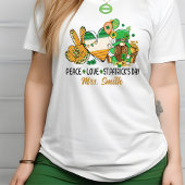 T-shirt ✌️ Paix, Amour, Saint Patrick ! Tee personnalisée
