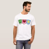 T-shirt Paix Amour Softball (Devant entier)