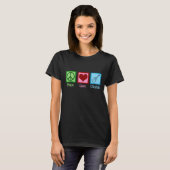 T-shirt Paix Amour Ukulele (Devant entier)