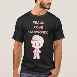 T-shirt Paix Amouraekwondo Rouge Sport Aperçu ami