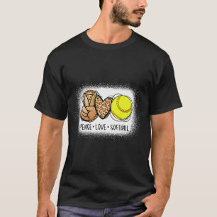 T-shirt Paix blanchie amour softll maman imprimé léopard M