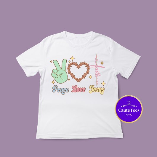 T-shirt Paix chrétienne super amour Jésus