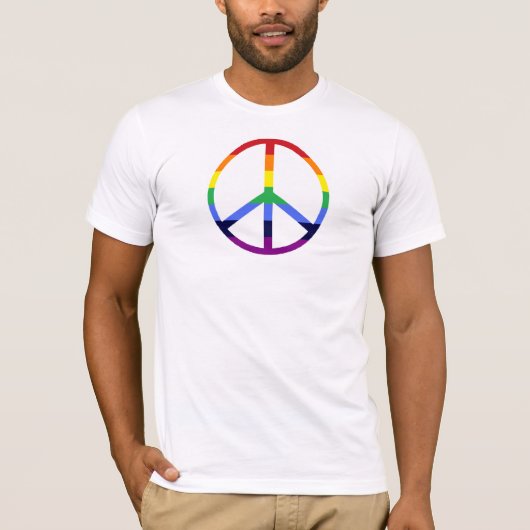 T-shirt paix d'arc-en-ciel (Devant)