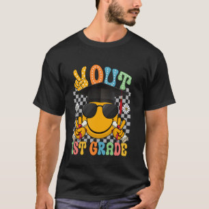 T-shirt Paix dehors 1ère année visage souriant rétro Derni