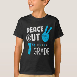 T-shirt Paix dehors 1re année rentrée scolaire dernier jou