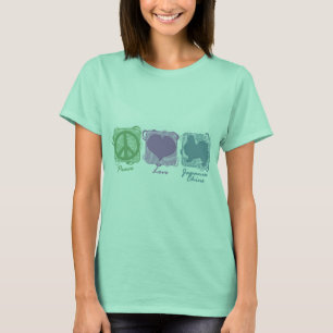 T-shirt Paix en pastel, amour, et mentons japonais