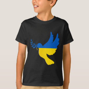 T-shirt Paix en Ukraine Colombe. Soutenez l'Ukraine. Liber