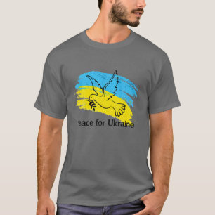 T-shirt Paix En Ukraine Dove. Soyez Avec L'Ukraine. Suppor
