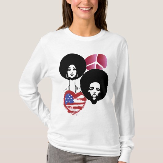 T-shirt paix et amour (Devant)