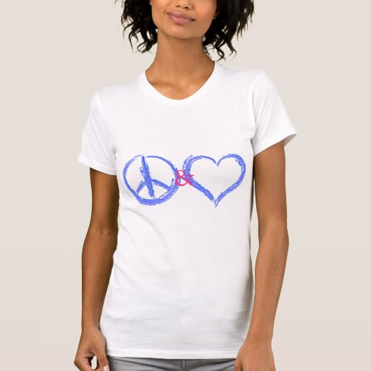T-shirt Paix et amour (Devant)