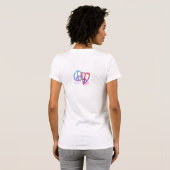 T-shirt Paix et Amour Art Abstrait original à porter (Dos entier)