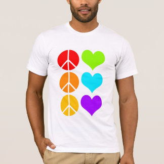 T-shirt paix et amour. [blanc]