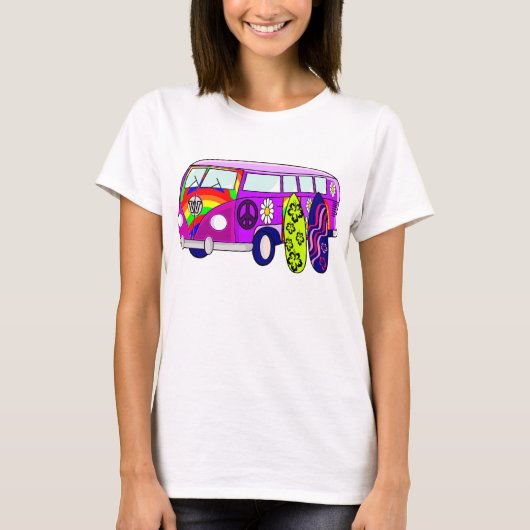 T-SHIRT PAIX, HIPPIE (Devant)