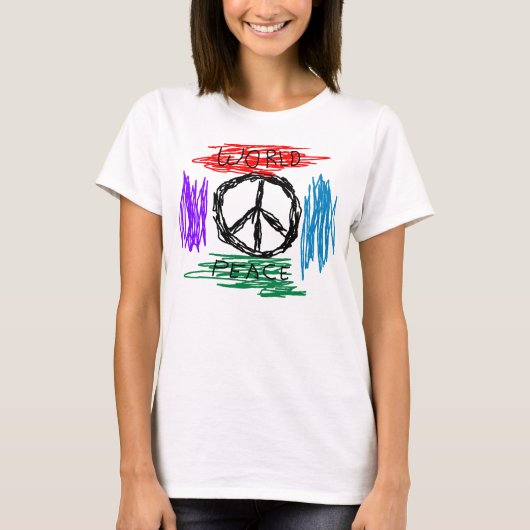 T-shirt paix mondiale (Devant)