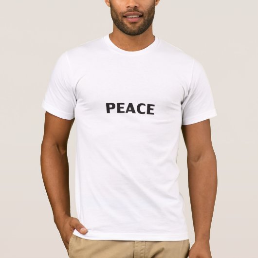 T-shirt "Paix" noir blanc (Devant)