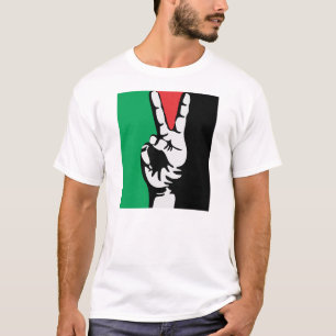 T-shirt paix pour le drapeau de la Palestine