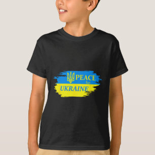 T-shirt Paix pour l'Ukraine Drapeau ukrainien Logo Ukraine