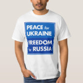 T-shirt Paix pour l'Ukraine Liberté pour la Russie (Devant)