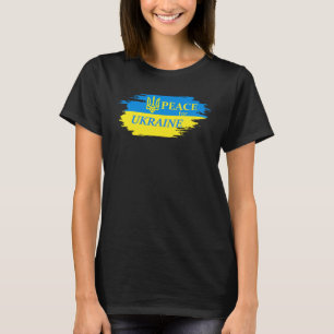 T-shirt Paix pour l'Ukraine Pavillon ukrainien Logo Ukrain