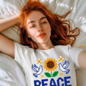 T-shirt Paix pour l'Ukraine Pixel Folk Art