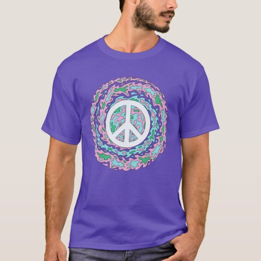 T-shirt Paix Psychedelique (Devant)
