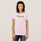 T-shirt Paix Rainbow (Devant entier)
