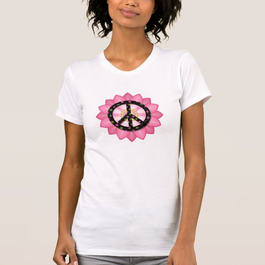 T-shirt Paix rose (Devant)