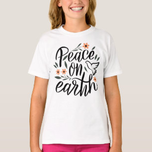 T-shirt Paix sur Terre Design Floral