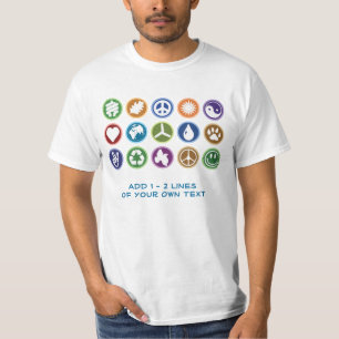 T-shirt Paix/symboles d'Eco