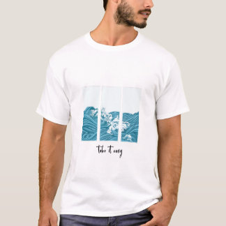 T-shirt PAIX – Texte gras en détresse avec symbole de colo