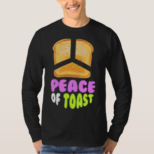 T-shirt Paix Toast Je Pain Toast Pun Paix Petit Déjeuner