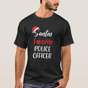 T-shirt Pajama Christmas du policier favori de père Noël X