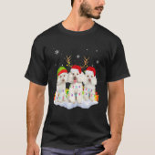 T-shirt Pajama de caniche de Noël Poodle de caniche de Noë (Devant)