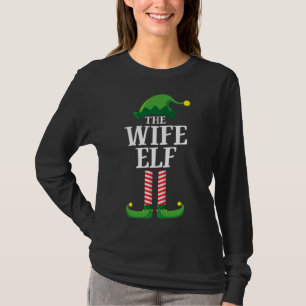 T-shirt Pajama de fête de Noël de l'épouse Elfe