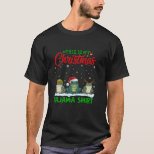 T-shirt Pajama de Noël de Noël de la grenouille de rennes