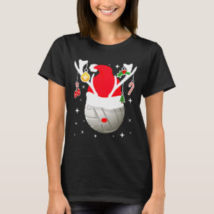 T-shirt Pajama de Noël de volley-ball Père Noël Reindeer J