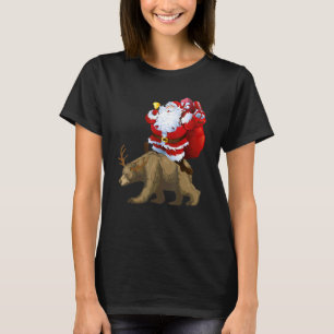 T-shirt Pajama de Noël du Père Noël à cheval